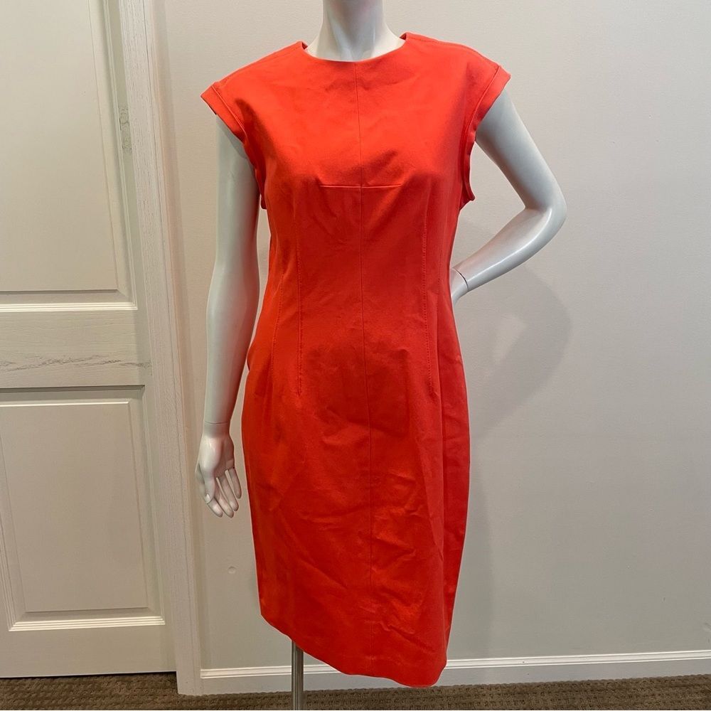 NWT BANANA REPUBLIC Sloan Dress Bright Orange Career Wear Work Dress
